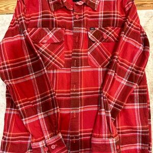 Obey Men's Red Plaid Shirt